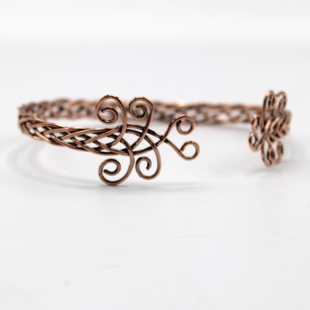 Fishtail braided copper bracelet image 2
