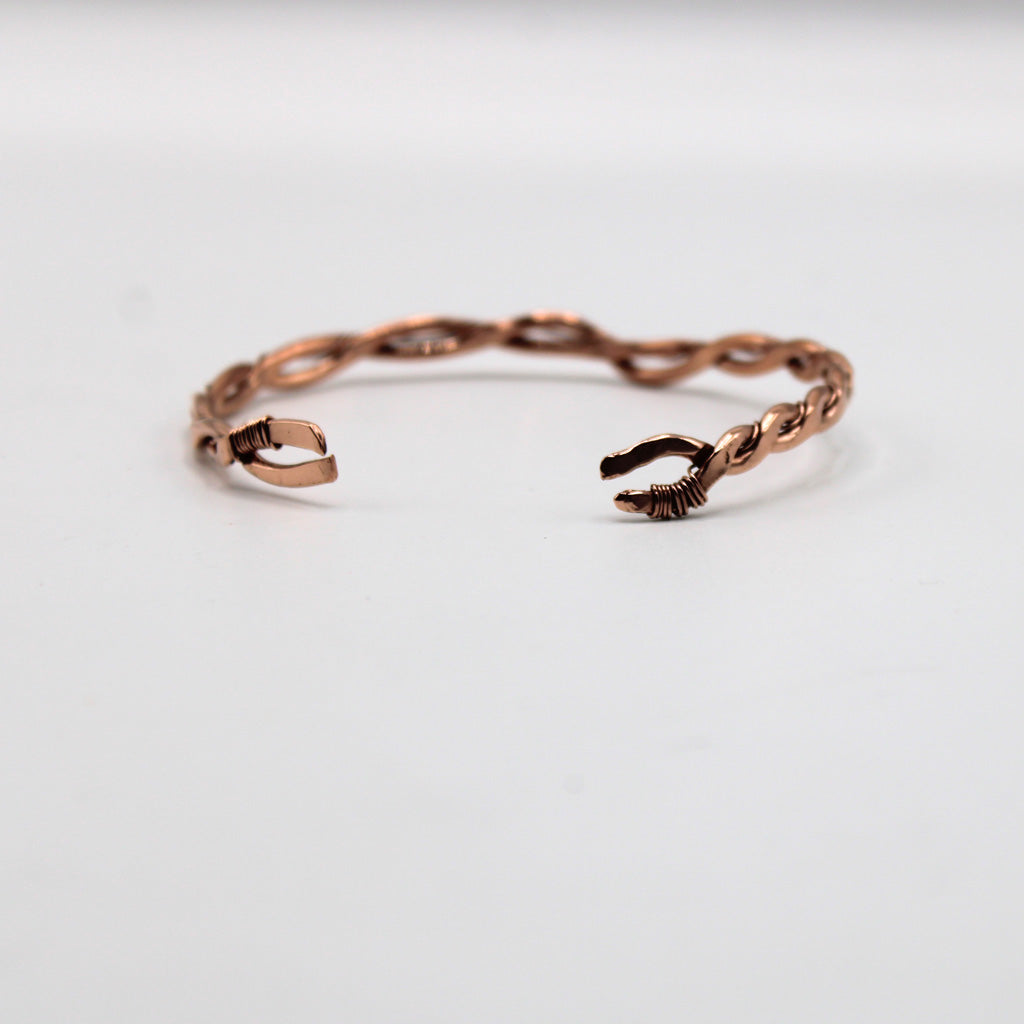 Triple weave copper bracelet image 1