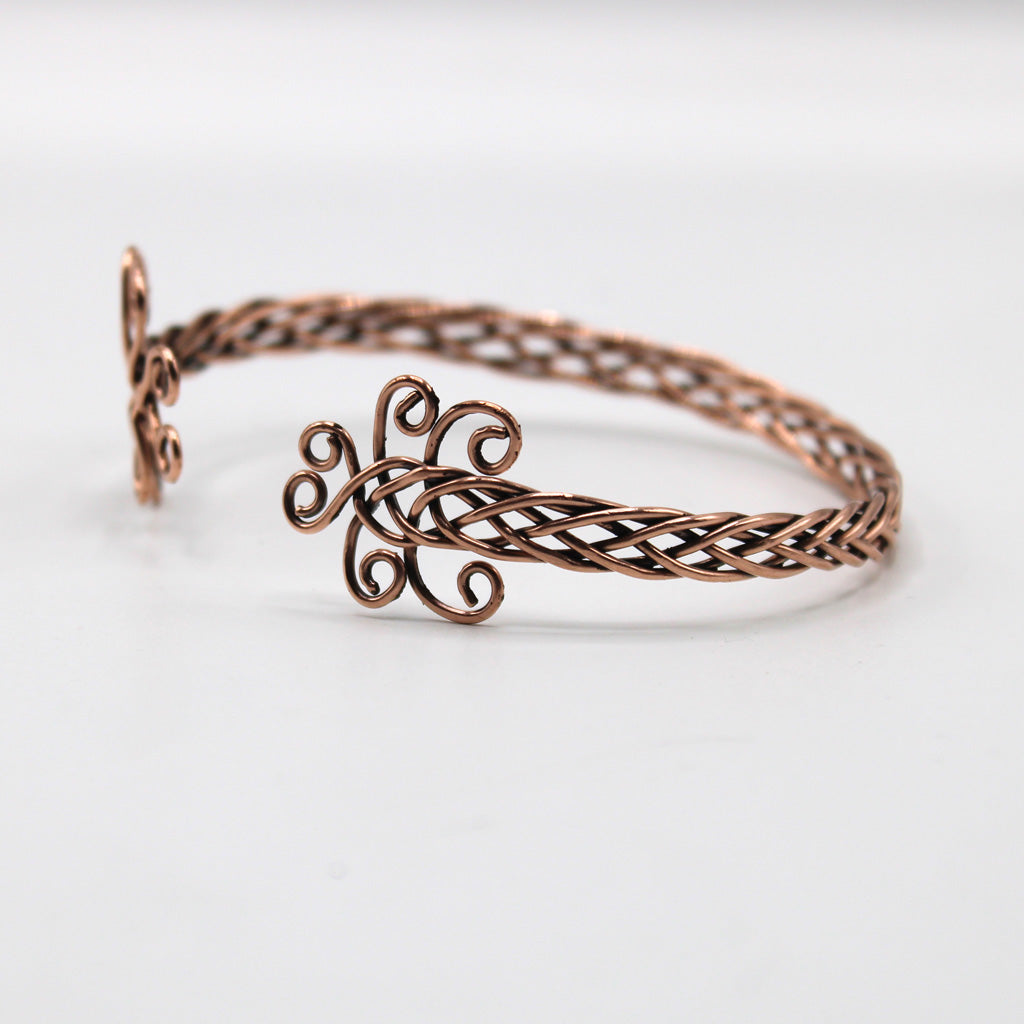 Fishtail braided copper bracelet image 1