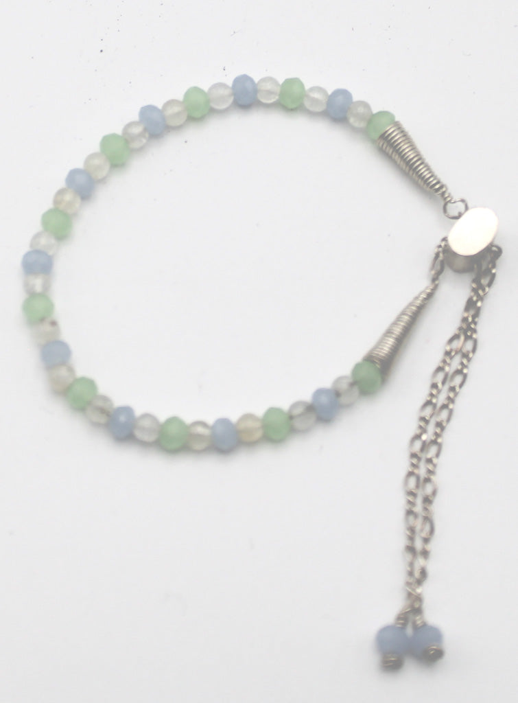 Chalcedony and Moonstone adjustable bracelet