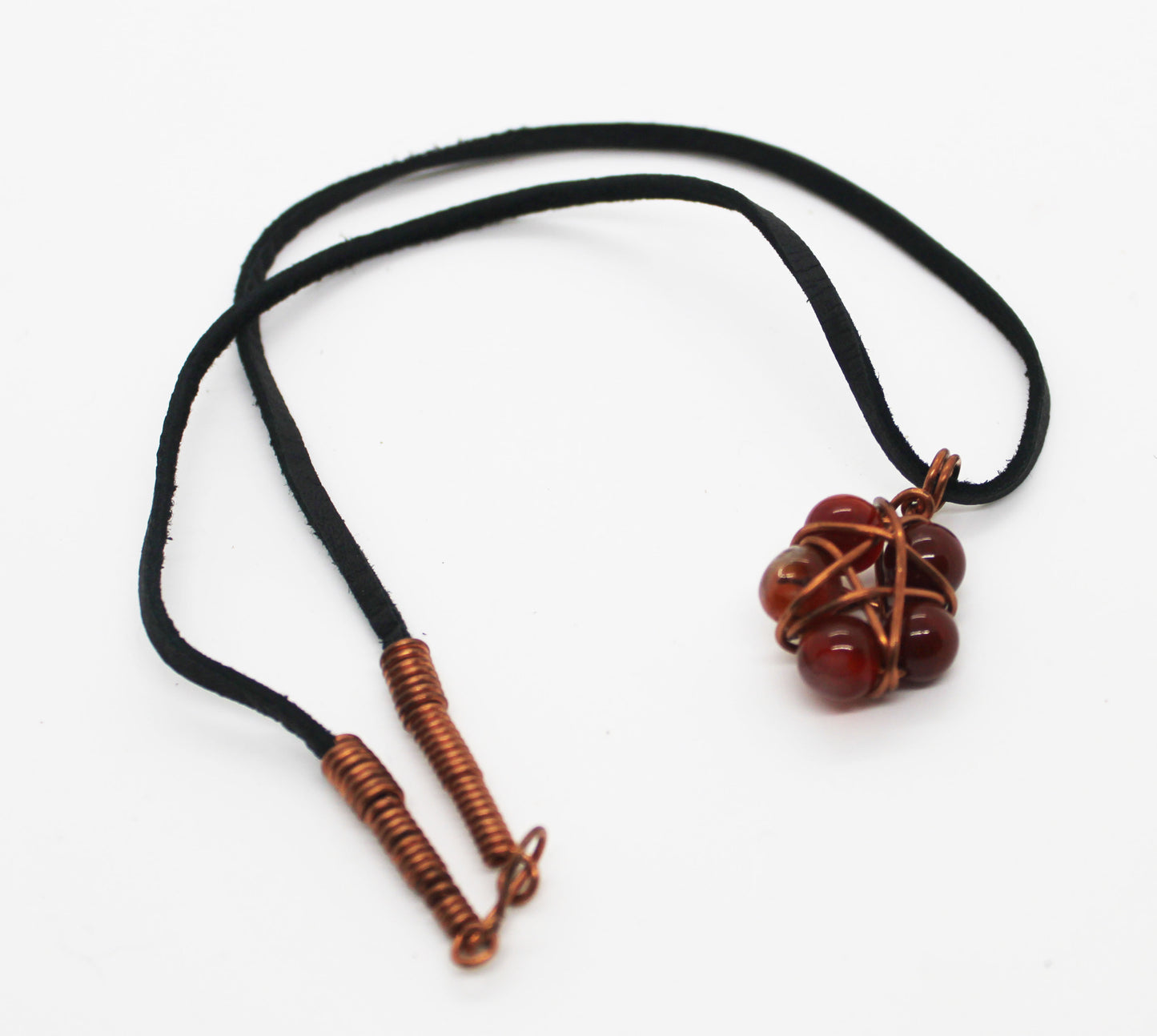 Beaded Pentacle Necklace - White Bear Black Wolf