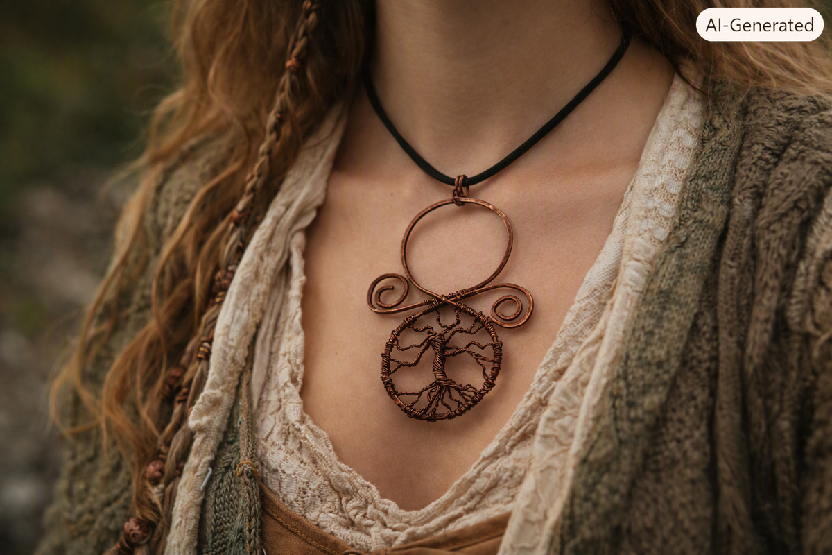 Rooted Spirit Copper Tree Necklace
