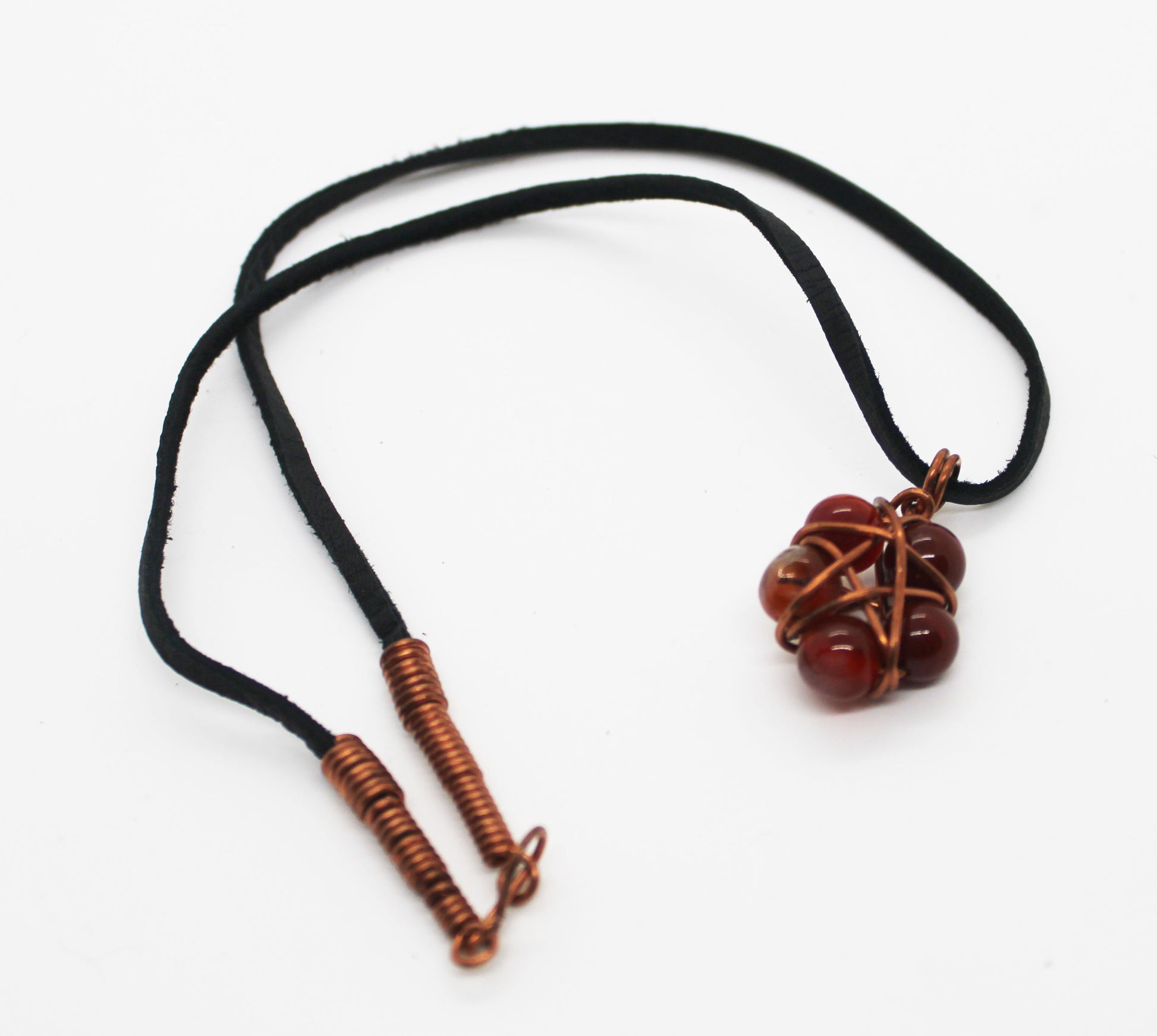 Beaded Pentacle Necklace - White Bear Black Wolf