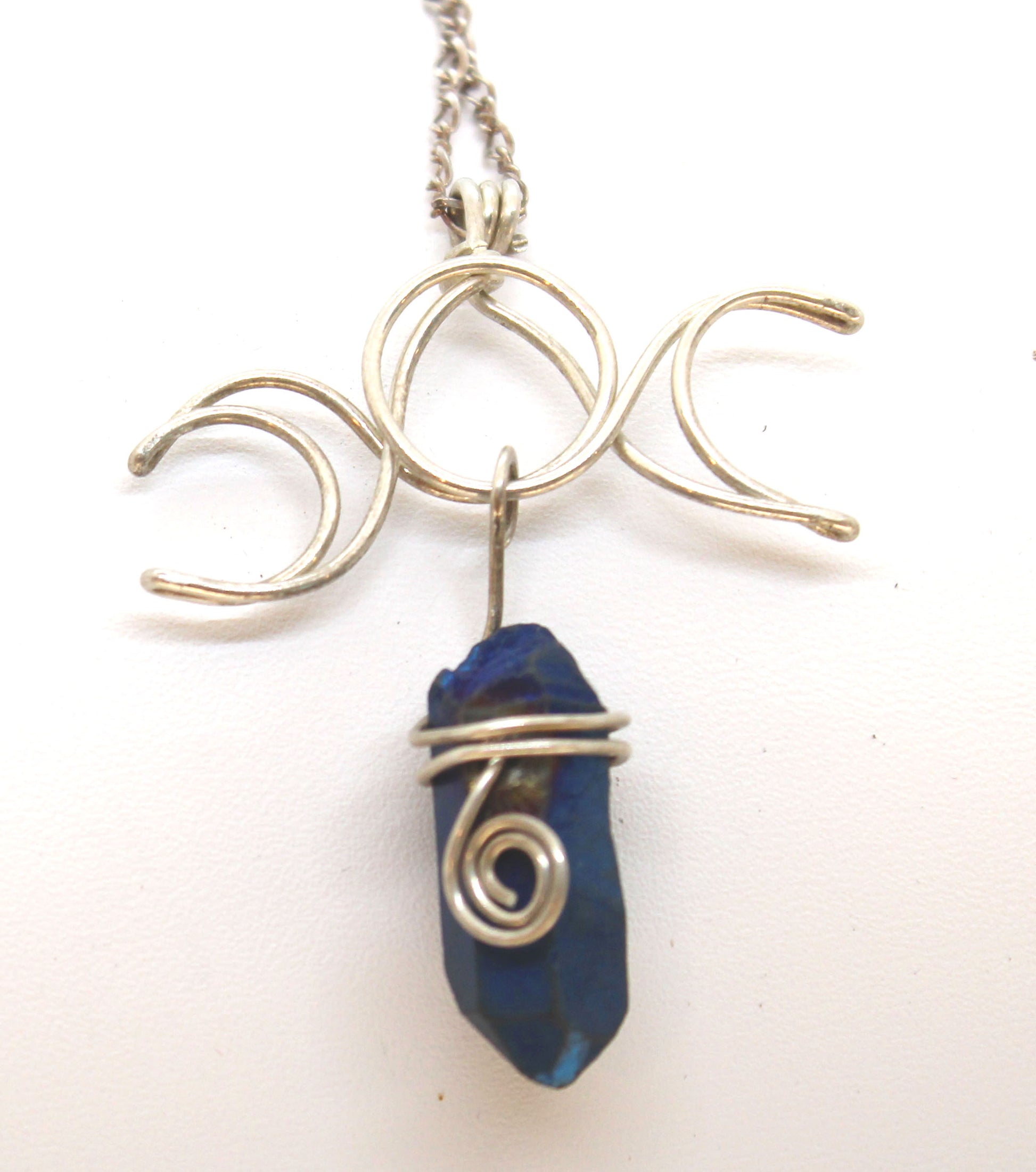 Triple Moon Necklace - White Bear Black Wolf