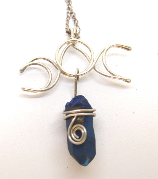 Triple Moon Necklace - White Bear Black Wolf