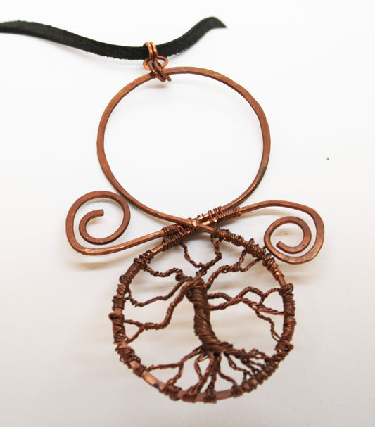 Viking Tree of Life Necklace - White Bear Black Wolf